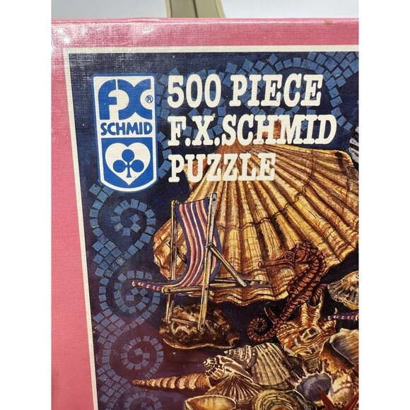1995 FX Schmid Seashells And Summer 500 pc Puzzle 92202 Vintage New Sealed - Picture 2 of 8